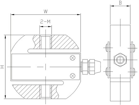 拉壓力傳感器CAZF-LS58尺寸圖 拉壓力傳感器CAZF-LS58尺寸圖