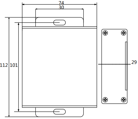 CAZT-R2數字變送器外形尺寸圖