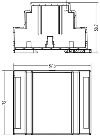 CAZT-R4四通道數字變送器外形尺寸圖