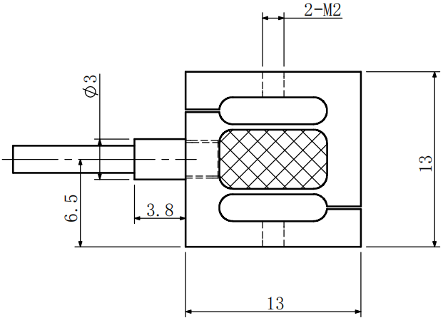 微型拉壓力傳感器CAZF-LS13尺寸圖1 微型拉壓力傳感器CAZF-LS13尺寸圖1