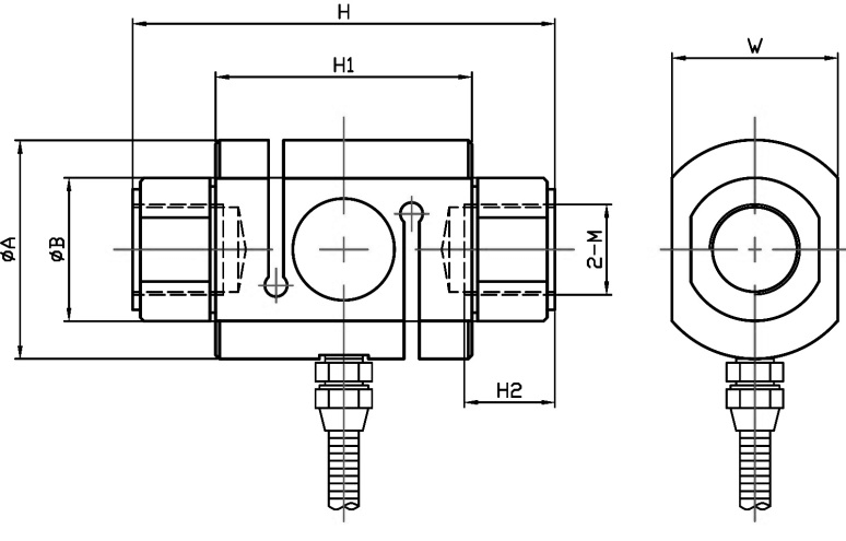 拉壓力傳感器CAZF-LS88尺寸圖